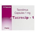 Tacrocip-1　タクロシップ、ジェネリックプログラフ、タクロリムス1mg　箱